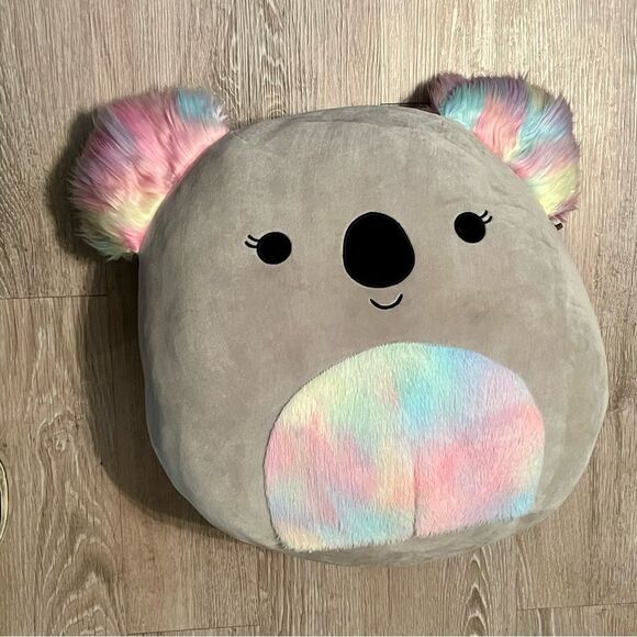 Squishmallows 16″ Kelina The Koala Bear Tye Dye Large Light Gray Pink Blue - Picture 9 of 13
